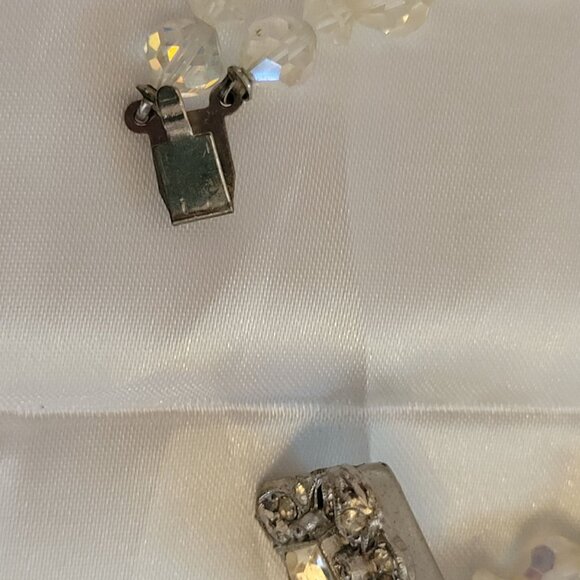 Vintage Double-Strand Aurora Borealis Crystal Bead Bracelet With Rhinestone Clas - Picture 6 of 8